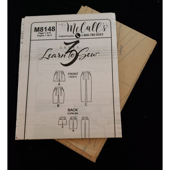 Misses/Women's Pants, Level 3 Learn to Sew, Sewing Pattern McCall's M8148 Mercer - Picture 5 of 5